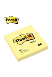 3M Not Kağıdı Post-It Orta Sarı 76 x 76 mm 654 - 3M