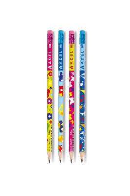 Adel Kids Desenli Silgili Hb Kurşun Kalem 10365 - 12