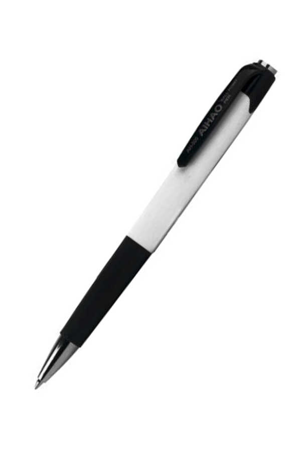 Aihao 505 Beyaz Gövde Mavi Tükenmez Kalem 