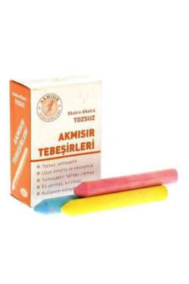 Akmısır 15'li Renkli Kutu Tozsuz Tebeşir - 1