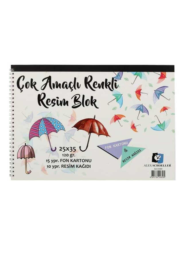 Alex Schoeller Resim Defteri Spiralli 120 Gr 25