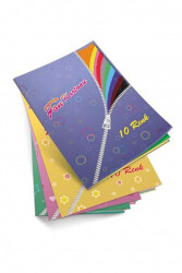 Alfa A4 Fon Kartonu Karışık Renk 10'lu - Alfa