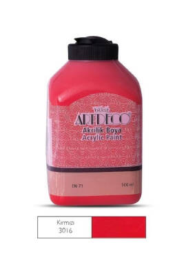 Artdeco Kırmızı Akrilik Boya 500 ml - 1