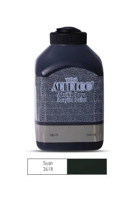 Artdeco Siyah Akrilik Boya 500 ml - 1