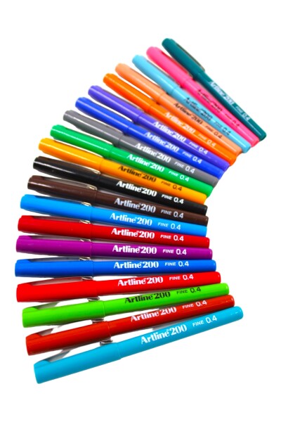 Artline 200N Fine 0.4 Keçe Uçlu Kalem Seti (20 Adet) - 1