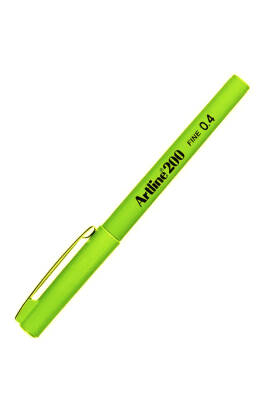 Artline 200N Fine Keçeli Yazım ve Çizim Kalemi 0.4 mm Fıstık Sarı - 1