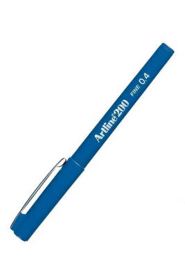 Artline 200N Fine Keçeli Yazım Ve Çizim Kalemi 0.4 mm Royal Mavi - 1