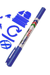 Artline Çift Uçlu Mavi Permanent Kalıcı Koli Kalemi Ek-041 - 2