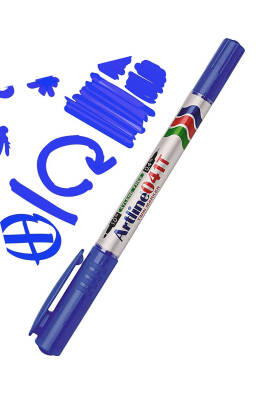 Artline Çift Uçlu Mavi Permanent Kalıcı Koli Kalemi Ek-041 - 2