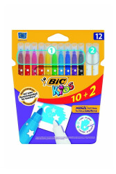 Bic 10+2 Kutu Silinebilir Keçeli Kalem - 1