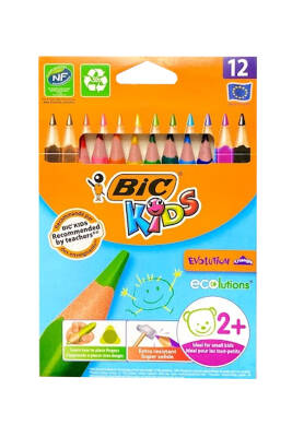 Bic 12 Renk Üçgen Jumbo Boya Kalemi - 1