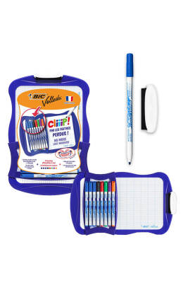 Bic Beyaz Tahta Mini + 8 Adet Kalem + Silgi - 1