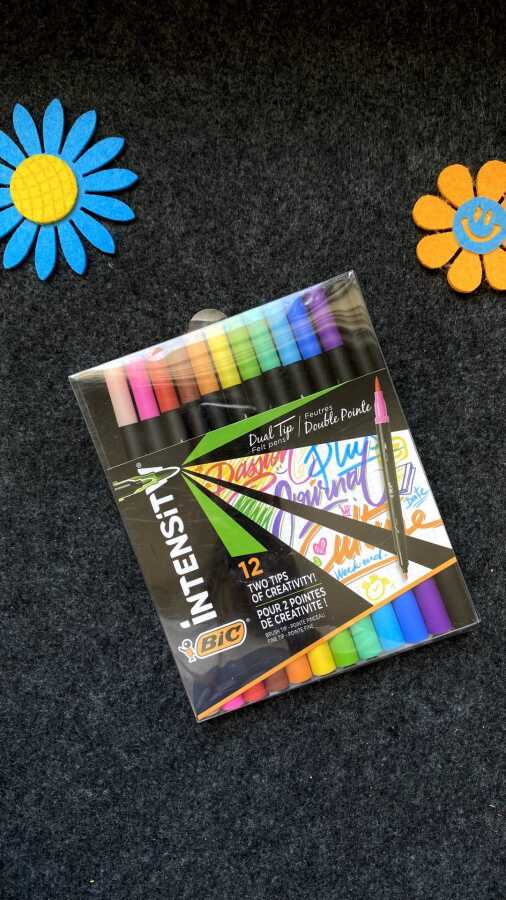 Bic Dual Tıp Çift Taraflı Keçeli Boya Kalemi 12