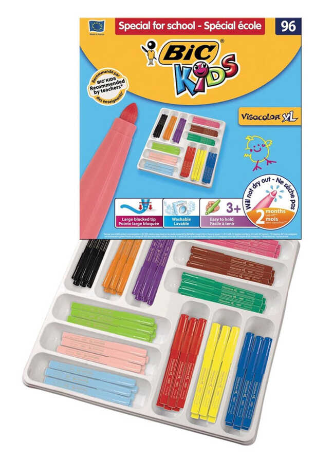 Bic Eco Vısa Yıkanabilir Jumbo Keçeli 96