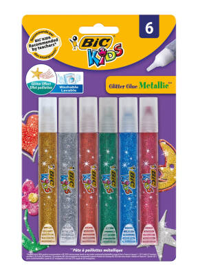 Bic Metalik Simli Yapıştırıcı 6-Lı Paket 893269 - 1