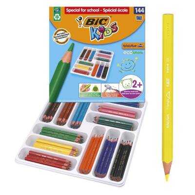 Bic Üçgen Mum Boya Sınıf Paketi 144'lü - 1