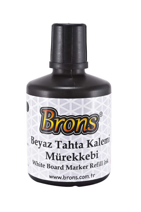 Brons Siyah Beyaz Tahta Kalemi Mürekkebi 100 Ml Br-353