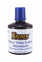 Brons Mavi Beyaz Tahta Kalemi Mürekkebi 100 ml Br-354 - Brons