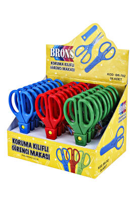 Brons Öğrenci Makası Koruma Kılıflı Br-702 - 11