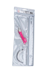 Brons Pergelli Çizim Takımı Cetvelli 30 cm Br-216 - Brons