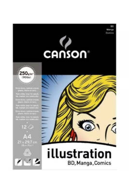 Canson İllüstrasyon Blok A4 Manga 250 gr 12 Sayfa - 1