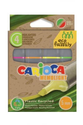 Carioca Eco Famıly Fosforlu Kalem 4'lü 4 Renk 43098 - 1