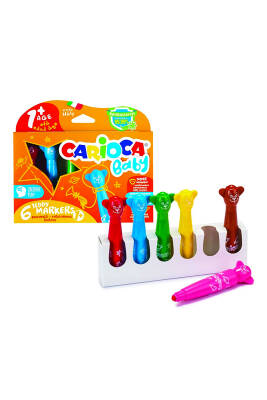 Carioca 42815 Jumbo Bebek Keçeli Kalem 6'lı - 1