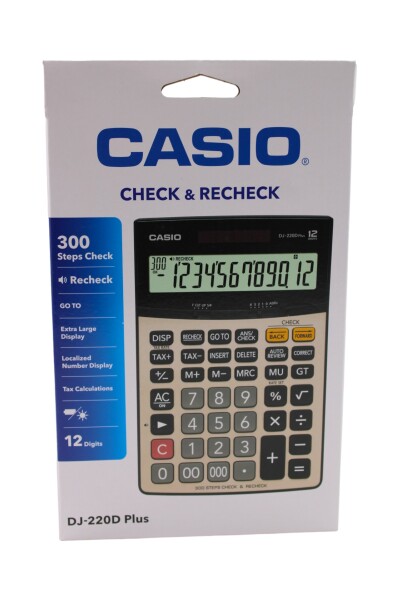 Casio Dj-220-D PLUS 12 Hane Masa Tipi Hesap Makinesi - 1
