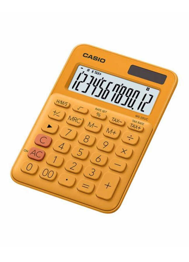 Casio 12 Hane Turuncu Hesap Makinesi Ms-20uc-rg 12