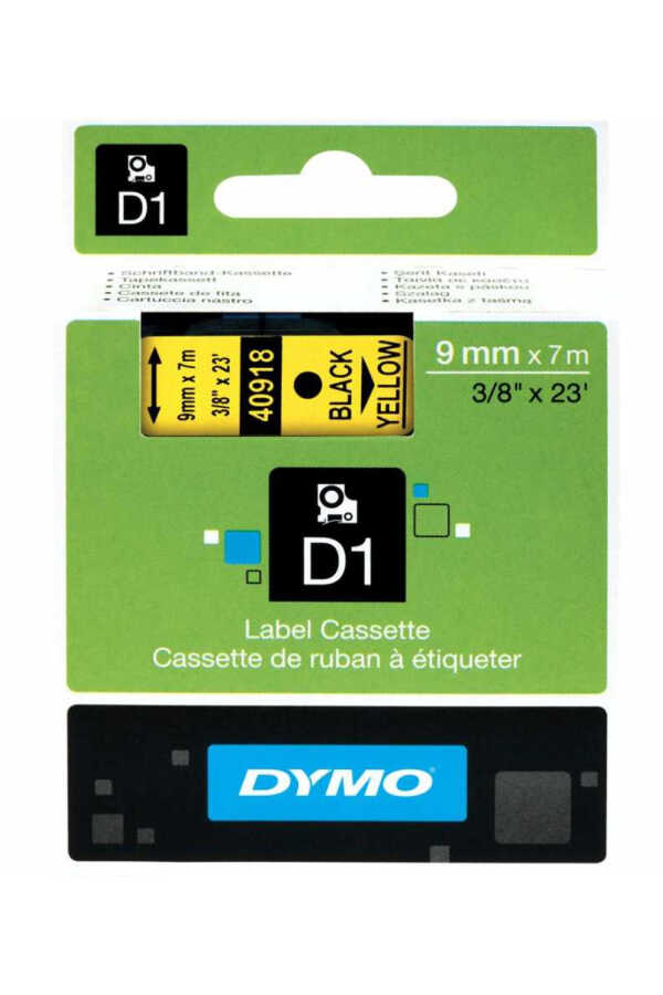 Dymo Siyah/sarı Şerit 9 Mm X 7 M 40918