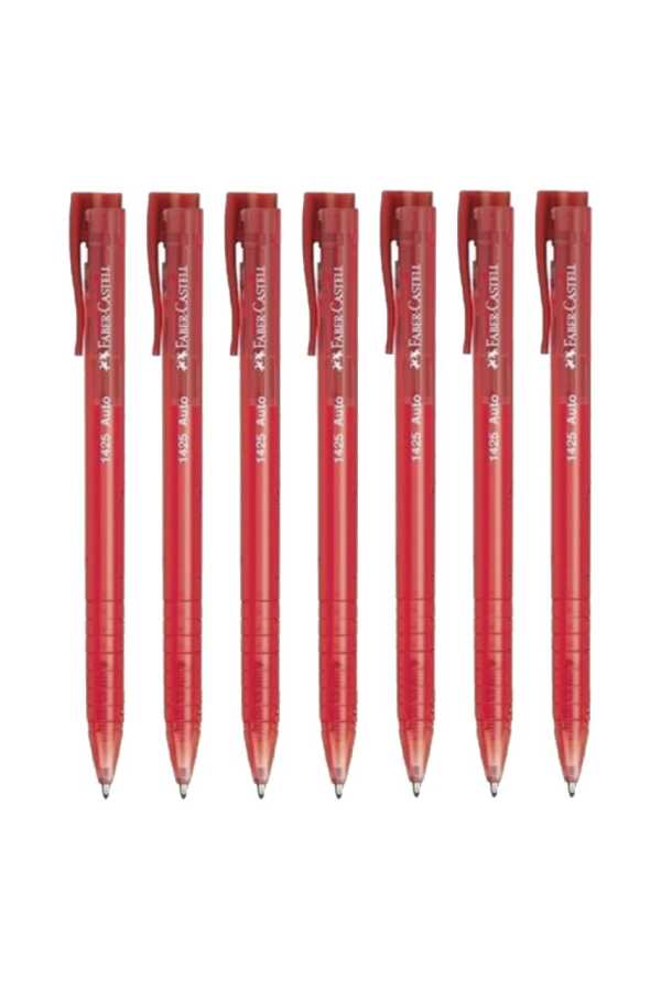 Faber Castell 1425 Auto Kırmızı Tükenmez Kalem 7