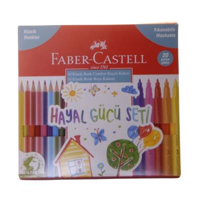 Faber Castell Hayal Gücü Seti 20'li 10 Keçeli + 10 Boya Kalemi - 5