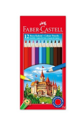 Faber Castell Kuru Boya Kalemi Büyük Karton Kutu 12'li - 1