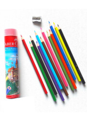 Faber Castell Kuru Boya Kalemi Metal Tüp 12'li - Faber Castell