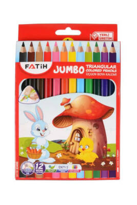 Fatih Kuruboya Jumbo 12 Renk Tam Boy Üçgen 33490 - 1