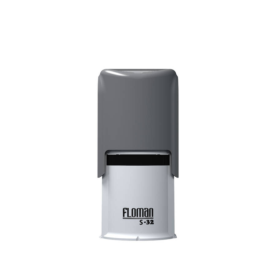 Floman S32 32mm Yuvarlak Otomatik Kaşe Siyah Keçeli