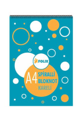 Folix A4 Spiralli Kareli Bloknot 80 Yaprak - 1