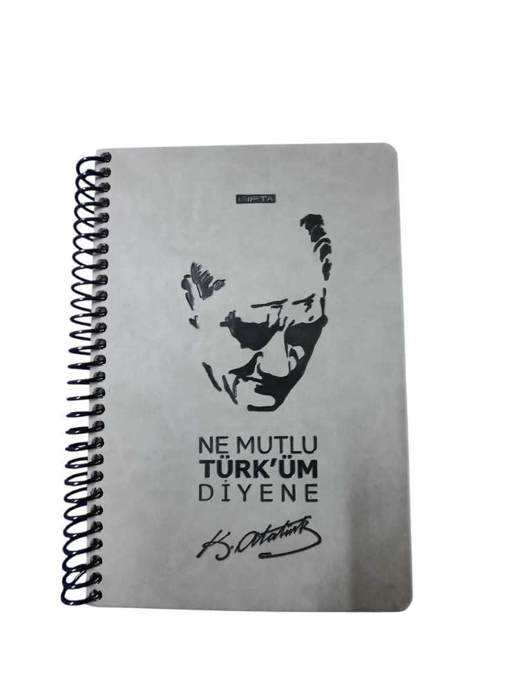 Gıpta 17x24 120 Yaprak Çizgili Atatürk Spiralli Sert Kapak Defter 1550