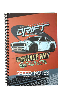 Gıpta A4 80 Yaprak Kareli Speed Notes Karton Kapak Spiralli Defter - 1