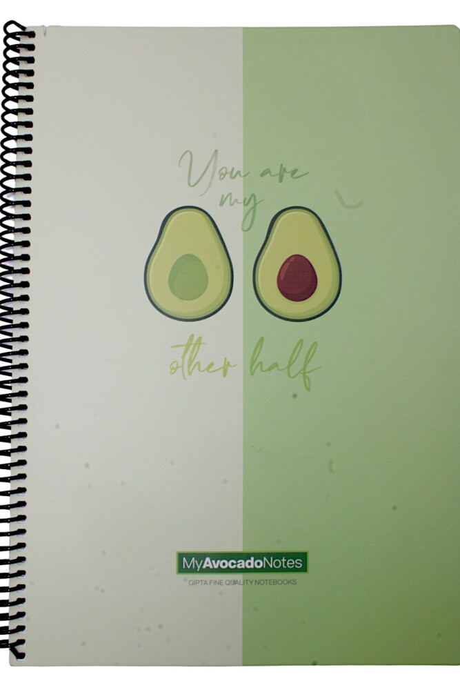 Gıpta A4 Avocado 80 Yaprak Çizgili Spiralli Karton Kapak Defter You Are My Other Half 5819