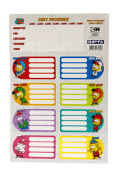 Gıpta Kral Şakir Ders Programı Okul Etiketi 3 Yaprak 16 x 24 cm - Gıpta