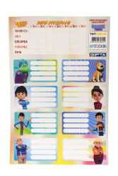 Gıpta Rafadan Tayfa Ders Programı Okul Etiketi 3 Yaprak 16 x 24 cm - Gıpta