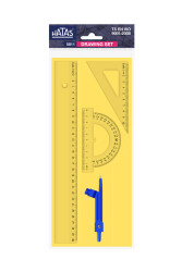 Hatas Eko Pergelli Çizim Takımı 30 cm Cetvelli 0811 - Hatas