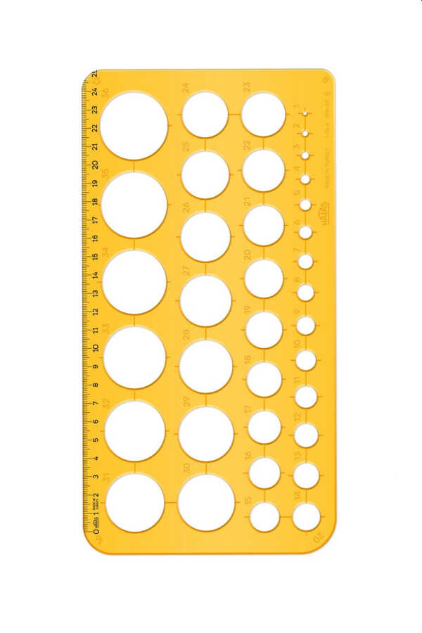 Hatas Daire Şablonu Büyük 1 - 36 Mm 02272
