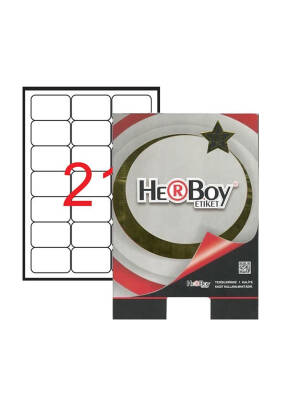 Herboy Lazer Etiket 21Li 63.5 x 38.1 mm Hb-1021 - 1
