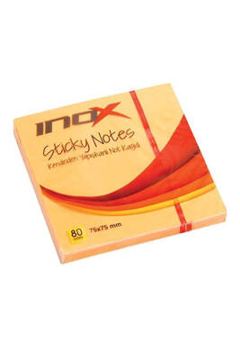 Inox Not Kağıdı Fosforlu Turuncu 80 Yaprak 75 x 75 mm No:2328 - 1