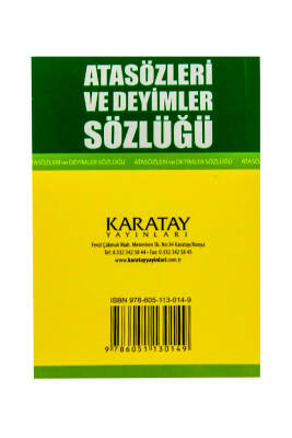 Karatay Atasözleri ve Deyimleri Karton Kapak - 2
