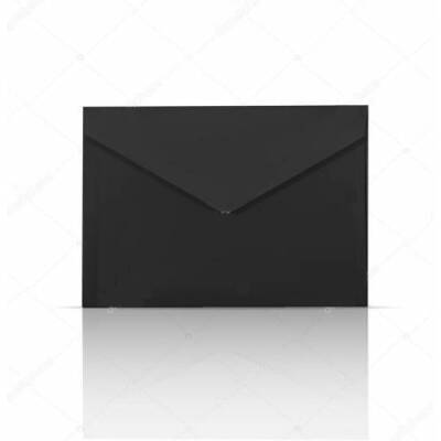 Kare Siyah Renkli Zarf 120 gr 13 x 18 cm - 1