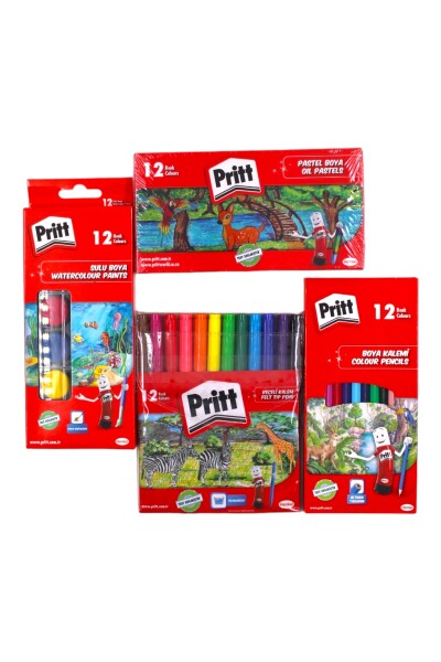 Kırtasiye Ofisi Pritt İlkokul 4 Parça Boya Seti - 1