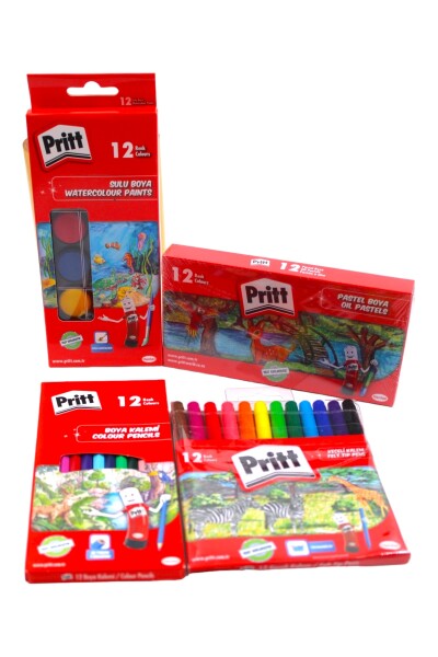 Kırtasiye Ofisi Pritt İlkokul 4 Parça Boya Seti - 3